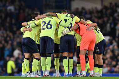 Southampton, 17 Eylül 2024 'te Goodison Park, Liverpool, İngiltere' de oynanan Everton-Southampton Carabao Kupası karşılaşması öncesinde toplandı.