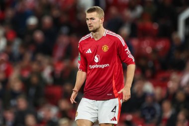 Manchester United 'dan Matthijs de Ligt 17 Eylül 2024' te Old Trafford, Manchester, Birleşik Krallık 'ta oynanan Carabao Kupası 3. tur karşılaşmasında Manchester United ile Barnsley karşı karşıya geldi.