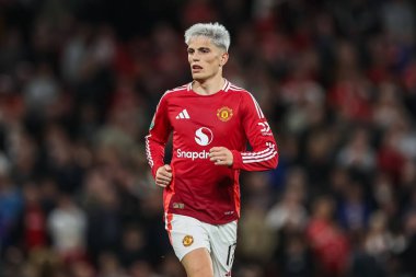 Manchester United 'dan Alejandro Garnacho 17 Eylül 2024 tarihinde Old Trafford, Manchester, Birleşik Krallık' ta oynanan Carabao Kupası 3. Raundda Manchester United - Barnsley maçında