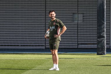 Manchester City 'den Bernardo Silva UEFA Şampiyonlar Ligi Manchester City - Inter Milan Basın Konferansı sırasında Etihad Stadyumu, Manchester, İngiltere, 17 Eylül 2024