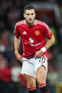 Manchester United takımından Diogo Dalot, Manchester United 'ın 17 Eylül 2024 tarihinde Old Trafford, Manchester' da oynadığı 3. tur karşılaşmasında