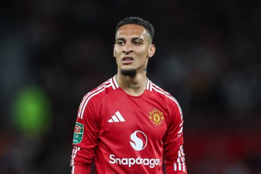 Manchester United 'dan Antony, 17 Eylül 2024' te Old Trafford, Manchester, İngiltere 'de oynanan 3. tur karşılaşmasında Manchester United ile Barnsley karşılaşacak.