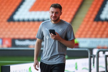 Blackpool 'dan Elliot Embleton, 17 Eylül 2024' te İngiltere, Blackpool 'daki Bloomfield Road, Blackpool' da oynanan Blackpool-Sheffield maçı öncesinde geldi.