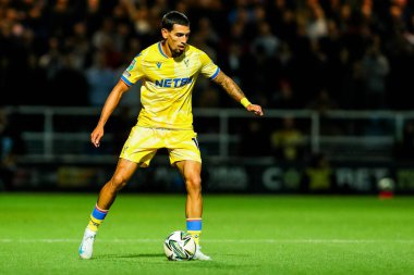 Kristal Saray 'dan Daniel Munoz, 17 Eylül 2024' te İngiltere 'deki Kiyan Prince Vakfı Stadyumu' nda oynanan Queens Park Rangers-Crystal Palace maçında görev başında.