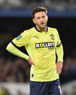 Southampton 'dan Adam Lallana Carabao Kupası maçı sırasında Everton, Southampton' a karşı Goodison Park, Liverpool, İngiltere, 17 Eylül 2024