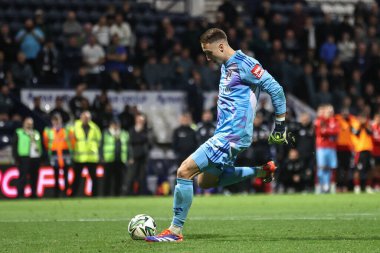 Fulham 'dan Steven Benda, 17 Eylül 2024' te İngiltere 'nin Deepdale kentinde oynanan Carabao Kupası maçında Preston North End Fulham' a karşı oynadığı maçta penaltıyı kaydetti.
