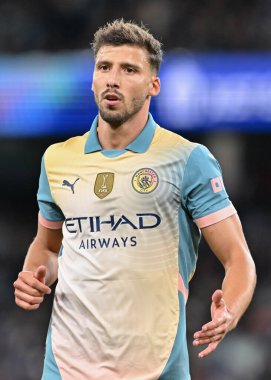 Manchester City 'den Rben Dias UEFA Şampiyonlar Ligi sahne maçı sırasında Manchester City - Inter Milan Etihad Stadyumu, Manchester, İngiltere, 18 Eylül 2024