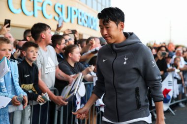 Son Heung-Min of Tottenham Hotspur arrives ahead of the Carabao Cup match Coventry City vs Tottenham Hotspur at Coventry Building Society Arena, Coventry, United Kingdom, 18th September 2024 clipart