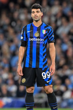 UEFA Şampiyonlar Ligi sahne maçı sırasında Inter Milan 'dan Mehdi Taremi 18 Eylül 2024' te Etihad Stadyumu 'nda Manchester City ile Inter Milan arasında oynanacak.
