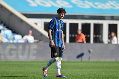 UEFA Şampiyonlar Ligi sahne maçı sırasında Inter Milan 'a karşı Etihad Stadyumu' nda Manchester City maçı sırasında Inter Milano 'dan Matteo Cocchi, 18 Eylül 2024