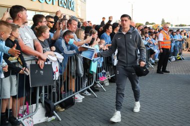 Tottenham Hotspur 'dan Mikey Moore, Coventry City ile Tottenham Hotspur arasındaki Carabao Kupası karşılaşması öncesinde Coventry Building Society Arena, Coventry, İngiltere, 18 Eylül 2024' te geldi.