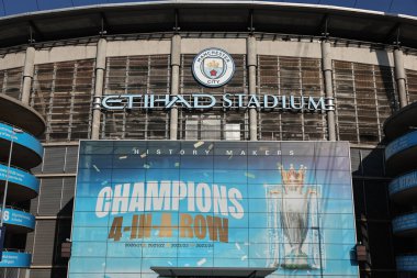 Etihad 'ın UEFA Şampiyonlar Ligi sahne maçı sırasında genel görünümü Manchester City ile Inter Milan arasında Etihad Stadyumu, Manchester, İngiltere, 18 Eylül 2024