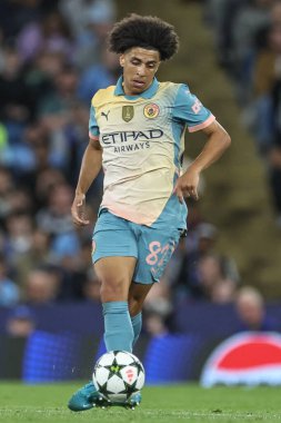 Manchester City 'den Jaden Heskey UEFA Şampiyonlar Ligi sahne maçı sırasında Manchester City - Inter Milan Etihad Stadyumu, Manchester, İngiltere, 18 Eylül 2024