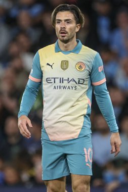 Manchester City 'den Jack Grealish UEFA Şampiyonlar Ligi sahne maçı sırasında Manchester City - Inter Milan Etihad Stadyumu, Manchester, İngiltere, 18 Eylül 2024