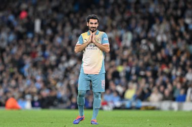 Manchester City 'den Mehdi Taremi 18 Eylül 2024' te Etihad Stadyumu 'nda Manchester City ile Inter Milan arasındaki UEFA Şampiyonlar Ligi sahne maçı sırasında tepki gösterdi.