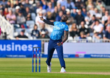 Jofra ARCHER (İngiltere), Birinci Metro Bank Bir Gün Uluslararası karşılaşması sırasında İngiltere ile Avustralya arasında oynanan Trent Bridge, Nottingham, İngiltere, 19 Eylül 2024