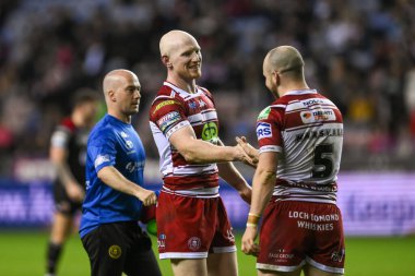 Wigan Warriors takımından Liam Marshall, Wigan, İngiltere 'deki The Brick Community Stadyumu' nda oynanan 27.