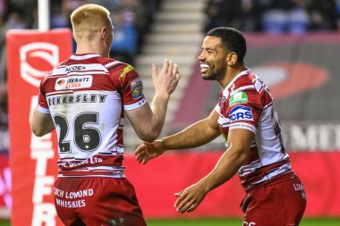 Wigan Warriors 'dan Kruise Leeming, 19 Eylül 2024' te İngiltere 'nin Wigan şehrinde oynanan Wigan Warriors - Salford Red Devils maçında, 27.