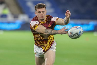 Huddersfield Giants takımının oyuncusu Elliot Wallis, 27. Betfred Süper Lig karşılaşmasında Huddersfield Giants Castleford Tigers 'a karşı John Smith Stadyumu, Huddersfield, Birleşik Krallık, 19 Eylül 2024