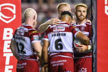 Wigan Warriors 'dan Bevan French, Wigan, İngiltere' deki The Brick Community Stadyumu, Wigan, 19 Eylül 2024 'te oynanan 27.