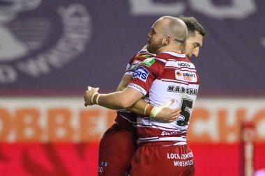 Wigan Warriors 'dan Jake Wardle, Wigan, Birleşik Krallık' taki Brick Community Stadyumu 'nda oynanan 27.