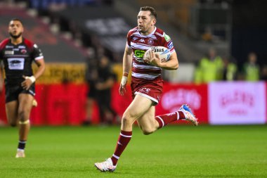 Wigan Warriors 'dan Jake Wardle 27. Betfred Süper Lig Turu' nda Wigan Warriors ile Salford Red Devils arasında oynanan Wigan Stadyumu, Wigan, İngiltere 'de 19 Eylül 2024' te oynanan karşılaşma için ara verdi.