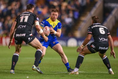 Warrington Wolves takımından Luke Yates, 27. Betfred Süper Lig karşılaşmasında Warrington Wolves, Londra Broncos 'a karşı Halliwell Jones Stadyumu, Warrington, İngiltere, 20 Eylül 2024
