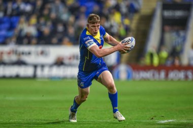 Warrington Wolves takımından Matty Nicholson, 27. Betfred Süper Lig Turu 'nda Warrington Wolves' a karşı Londra Broncos maçında 20 Eylül 2024 'te Warrington, İngiltere' deki Halliwell Jones Stadyumu 'nda bir çıkış yaptı.