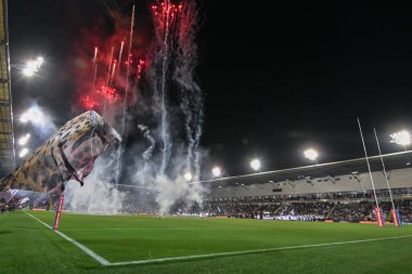 Leigh Spor Köyü, 27. Betfred Süper Lig karşılaşması öncesinde Leigh Leopards ile St Helens arasında 20 Eylül 2024 'te Leigh Spor Köyü' nde oynanan karşılaşma.