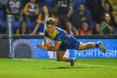 Warrington Wolves takımından Arron Lindop, 20 Eylül 2024 'te Warrington Jones Stadyumu' nda oynanan 27.