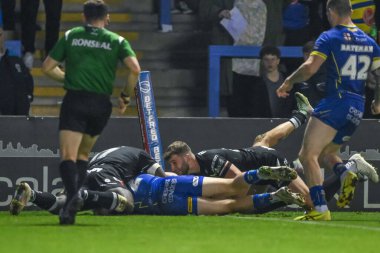 Warrington Wolves 'tan Josh Thewlis, 27. Betfred Süper Lig Turu' nda Warrington Wolves 'a karşı London Broncos maçında 20 Eylül 2024' te Warrington, İngiltere 'deki Halliwell Jones Stadyumu' nda şansını deneyecek.