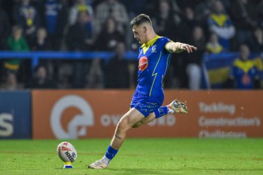 Warrington Wolves takımından Josh Thewlis, 27. Betfred Süper Lig Turu 'nda Warrington Wolves' a karşı Londra Broncos maçında 20 Eylül 2024 'te Warrington, İngiltere' deki Halliwell Jones Stadyumu 'nda yan kulvarını değiştirdi.