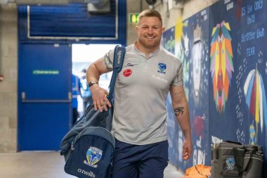 Warrington Wolves 'tan Luke Yates, 27. Betfred Süper Lig karşılaşması Warrington Wolves' a karşı Londra Broncos maçında 20 Eylül 2024 'te Warrington, İngiltere' deki Halliwell Jones Stadyumu 'nda yerini aldı.