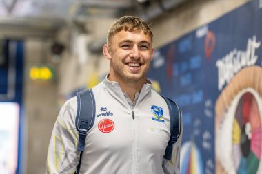 Warrington Wolves 'tan Sam Powell 27. Betfred Süper Lig karşılaşması öncesinde Londra Broncos' a karşı Halliwell Jones Stadyumu, Warrington, İngiltere, 20 Eylül 2024
