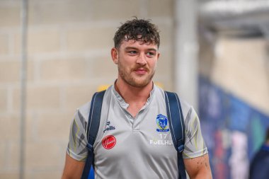 Jordy Crowther of Warrington Wolves arrives ahead of the Betfred Super League Round 27 match Warrington Wolves vs London Broncos at Halliwell Jones Stadium, Warrington, United Kingdom, 20th September 2024 clipart