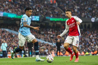 Manchester City 'den Savinho, 22 Eylül 2024' te Etihad Stadyumu 'nda oynanan Premier League maçında topla bir çıkış yaptı.