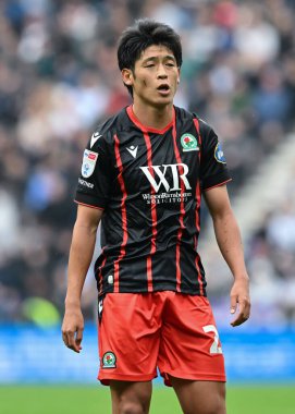 Blackburn Rovers takımından Yuki Ohashi, 22 Eylül 2024 'te İngiltere' nin Deepdale kentinde Preston North End ve Blackburn Rovers maçında karşılaşacak.