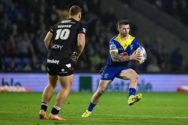 Warrington Wolves 'tan John Bateman, 27. Betfred Süper Lig Turu' nda Warrington Wolves, Londra Broncos 'a karşı Halliwell Jones Stadyumu, Warrington, İngiltere' de 20 Eylül 2024 'te oynanan karşılaşmada ilk hamlesini yaptı.