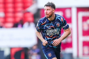 Blackpool 'dan James Husband, 21 Eylül 2024' te İngiltere 'nin başkenti Londra' da oynanan The Valley maçında Charlton Athletic 'e karşı Blackpool maçında maç yapıyor.