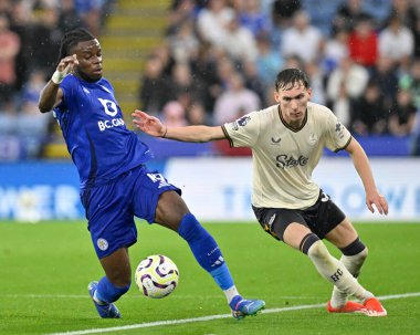 Premier League maçı sırasında Leicester City, Everton 'a karşı King Power Stadyumu, Leicester, 21 Eylül 2024
