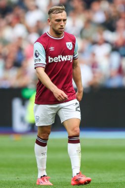 West Ham United 'dan Jarrod Bowen Premier Lig karşılaşmasında West Ham United, Chelsea' ye karşı Londra Stadyumu, Londra, 21 Eylül 2024