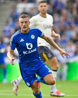 Jamie VARDY (Leicester City) Premier League maçı sırasında Leicester City Everton 'a karşı King Power Stadyumu, Leicester, İngiltere, 21 Eylül 2024