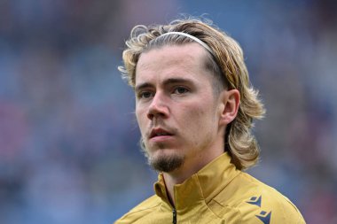 Blackburn Rovers 'dan Todd Cantwell, 22 Eylül 2024' te İngiltere 'nin Deepdale kentinde Preston North End' e karşı Blackburn Rovers karşılaşması öncesinde