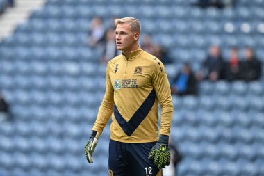 Balzs Toth of Blackburn Rovers warms up ahead of the Sky Bet Championship match Preston North End vs Blackburn Rovers at Deepdale, Preston, United Kingdom, 22nd September 2024 clipart