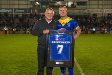 Warrington Wolves 'dan Josh Drinkwater, 20 Eylül 2024' te Warrington, İngiltere 'deki Halliwell Jones Stadyumu' nda oynanan 27.