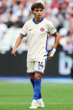 Premier Lig karşılaşmasında Chelsea 'den Joo Flix West Ham United, Chelsea' ye karşı Londra Stadyumu 'nda 21 Eylül 2024