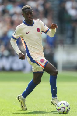 Chelsea 'den Nicolas Jackson Premier League maçı sırasında Londra, Londra' da oynanan West Ham United - Chelsea maçında, 21 Eylül 2024