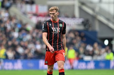 Blackburn Rovers takımından Hayden Carter, 22 Eylül 2024 'te Preston North End - Blackburn Rovers maçında Deepdale, Preston, İngiltere' de karşılaştı.