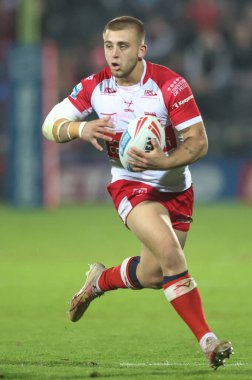 Hull KR 'dan Mikey Lewis 27. Betfred Süper Lig karşılaşmasında Hull KR, Leeds Gergedan' a karşı Sewell Group Craven Park, Kingston üzerine Hull, İngiltere, 20 Eylül 2024