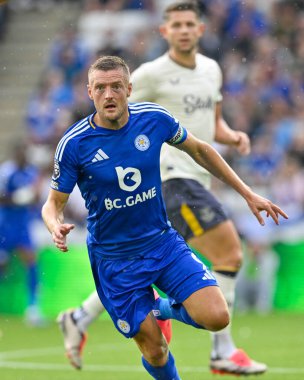 Jamie VARDY (Leicester City) Premier League maçı sırasında Leicester City Everton 'a karşı King Power Stadyumu, Leicester, İngiltere, 21 Eylül 2024